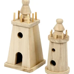 Fyrtorn, H: 13,5+18 cm, 2 st./ 1 förp.