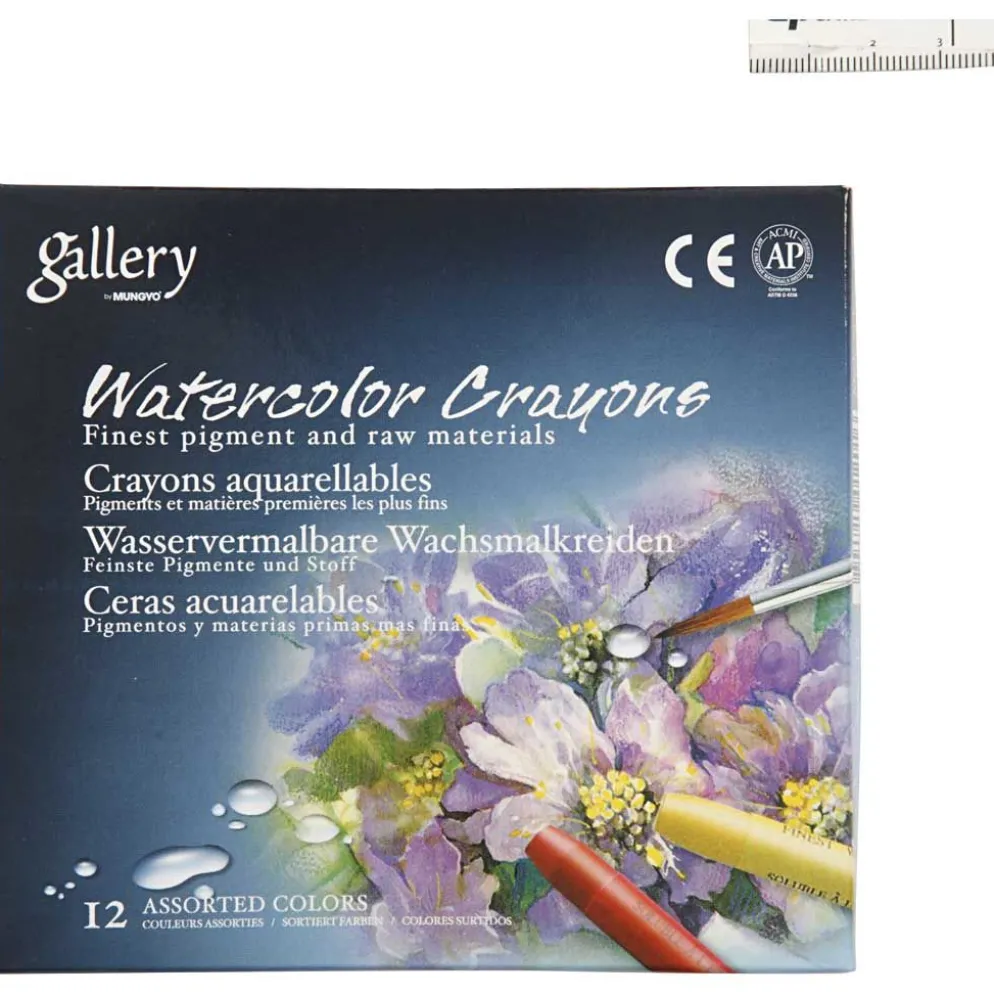 Gallery Akvarell, L: 9,3 cm, tjocklek 8 mm, rosa (316), 12 st./ 1 förp.