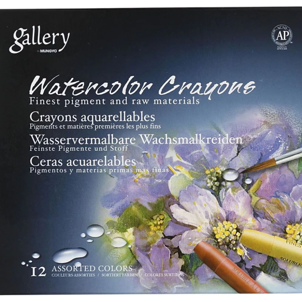 Gallery Akvarell, L: 9,3 cm, tjocklek 8 mm, rosa (316), 12 st./ 1 förp.