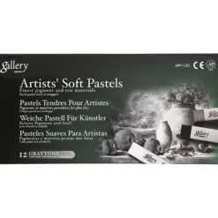 Gallery Torrpastell, L: 6,5 cm, tjocklek 10 mm, svart/vit harmoni, 12 st./ 1 förp.