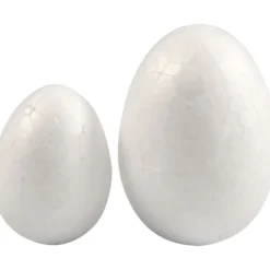 Ägg, H: 35+48 mm, B: 25+35 mm, vit, 10 st./ 1 förp.