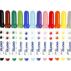 Giotto be-bè tuschpennor, Dia. 5 mm, spets 1-3 mm, mixade färger, 12 st./ 1 förp.