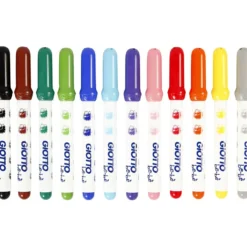 Giotto be-bè tuschpennor, Dia. 5 mm, spets 1-3 mm, mixade färger, 12 st./ 1 förp.