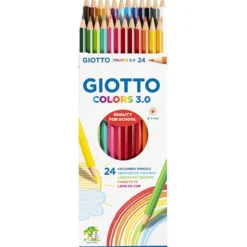 Giotto färgpennor, L: 18 cm, kärna 3 mm, mixade färger, 24 st./ 1 förp.