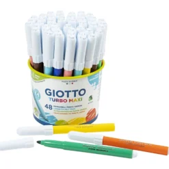 GIOTTO-tuschpennor, spets 5 mm, mixade färger, 48 st./ 1 hink