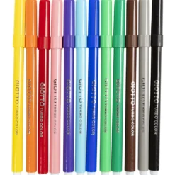 GIOTTO-tuschpennor, spets 2,8 mm, mixade färger, 12 st./ 1 förp.