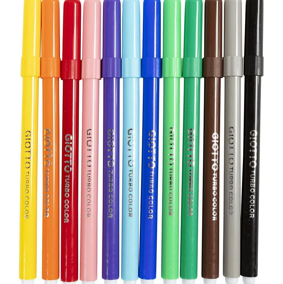 GIOTTO-tuschpennor, spets 2,8 mm, mixade färger, 12 st./ 1 förp.