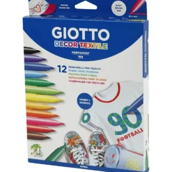 GIOTTO Tygtusch, spets 4 mm, mixade färger, 12 st./ 1 förp.