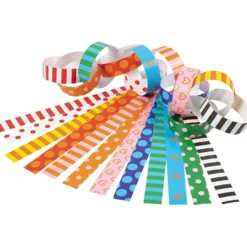 Girlangstrimlor med tryck, Mönstrade, L: 16 cm, B: 15 mm, 2400 st./ 1 förp.