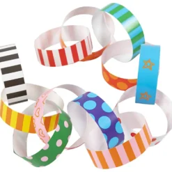 Girlangstrimlor med tryck, Mönstrade, L: 16 cm, B: 15 mm, 2400 st./ 1 förp.