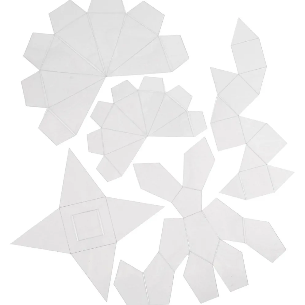 Gjutformar, geometriska former, H: 6-13 cm, transparent, 5 st./ 1 förp.