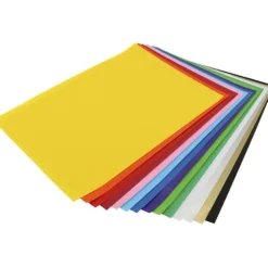 Glanspapper, ark 25x35 cm, 80 g, mixade färger, 100 ark/ 1 förp.