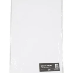 Glanspapper, ark 32x48 cm, 80 g, vit, 25 ark/ 1 förp.