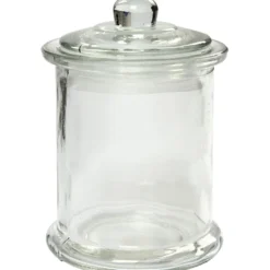 Glasburk med lock, H: 14,5 cm, Dia. 8 cm, 10 st./ 1 förp.