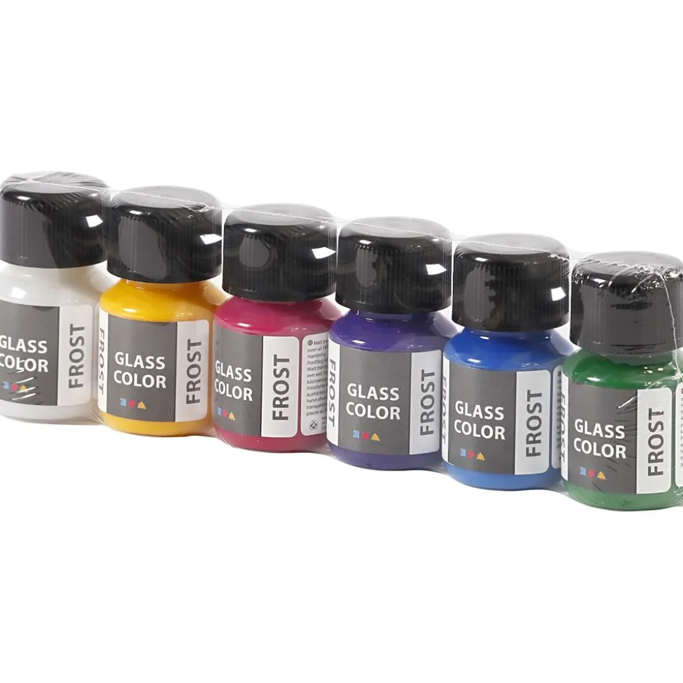 Glasfärg frost, mixade färger, 6x30 ml/ 1 förp.