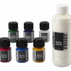Glasfärg frost, mixade färger, 6x30 ml/ 1 förp.