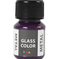 Glasfärg metall, lila, 30 ml/ 1 flaska