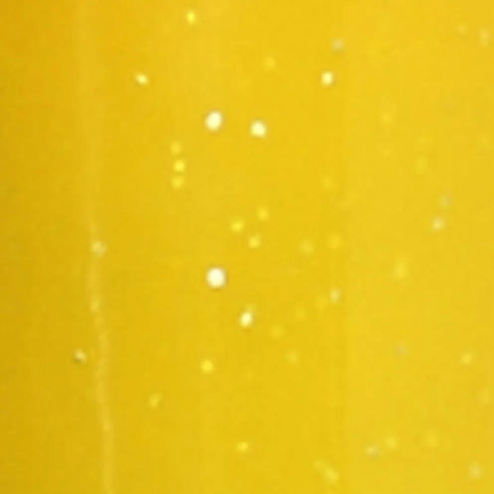 Glas- och Porslinstusch, glitter, spets 2-4 mm, semi opaque, gul, 1 st.