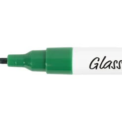 Glas- och porslinstusch, spets 1-2 mm, semi opaque, svart, blå, grön, röd, 4 st./ 1 förp.
