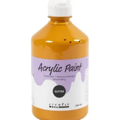 Glitterakrylfärg, mixade färger, 3000 ml, 6x500 ml/ 1 förp.