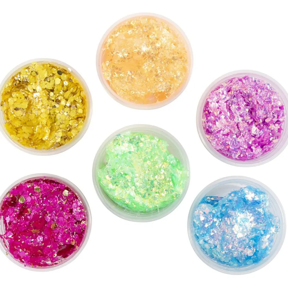 Glitter clay, glada färger, 6x20 g/ 1 förp.