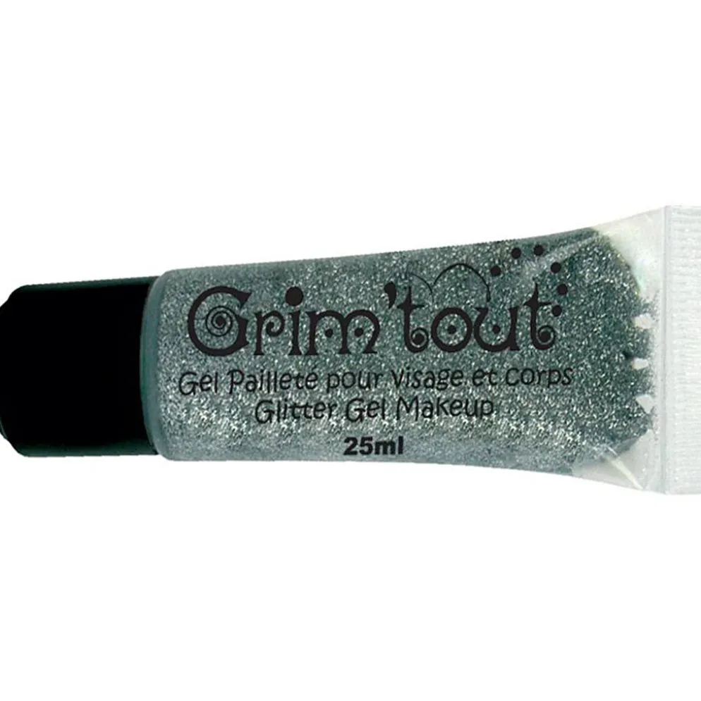 Glittergel ansiktsmålning, silver, 25 ml/ 1 burk