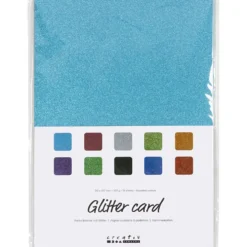 Glitterkartong, A4, färger kan variera , 250 g, 10 ark/ 1 förp.