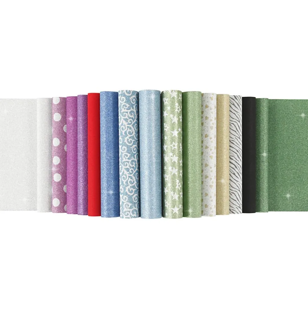 Glitterpapper i block, A4, ark 210x297 mm, 150 g, 30 ark/ 1 st.