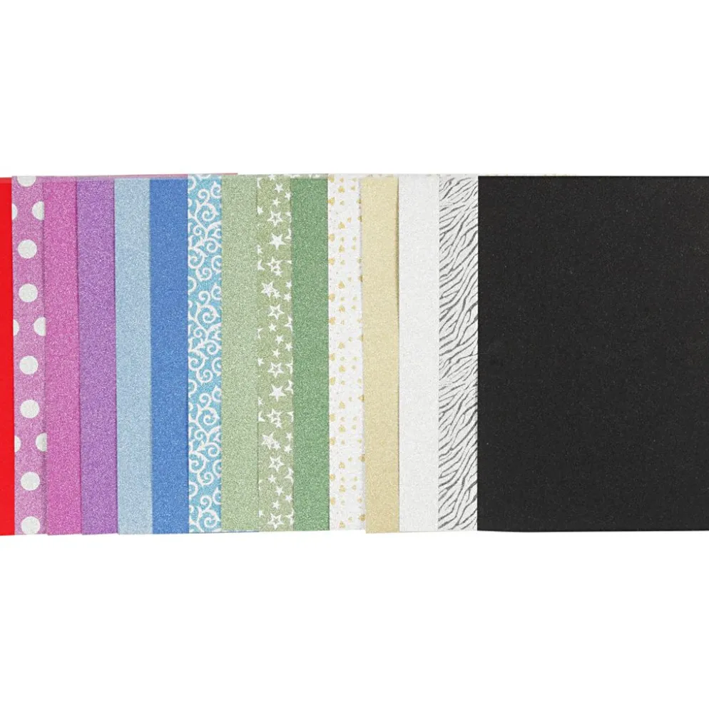 Glitterpapper i block, A4, ark 210x297 mm, 150 g, 30 ark/ 1 st.