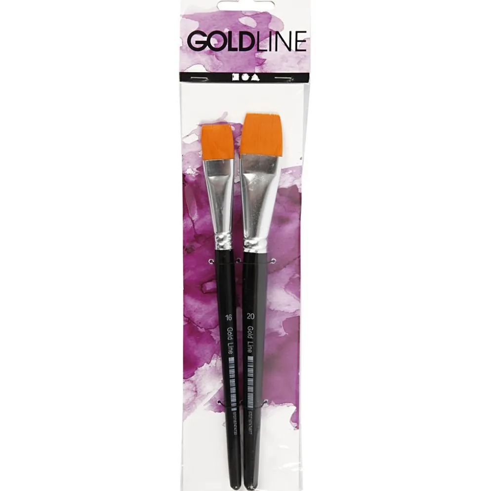 Gold Line-penslar, nr. 16+20, L: 19-20 cm, B: 17-24 mm, platta, 2 st./ 1 förp.