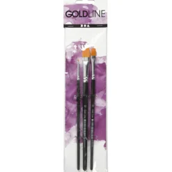 Gold Line-penslar, nr. 2+8+12, L: 16,5-19 cm, B: 3-12 mm, platta, 3 st./ 1 förp.