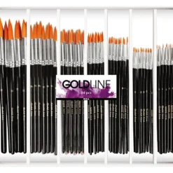 Gold Line-penslar, nr. 1+2+4+8+12+18+22, L: 17-21 cm, B: 1-7 mm, runda, 7x12 st./ 1 förp.