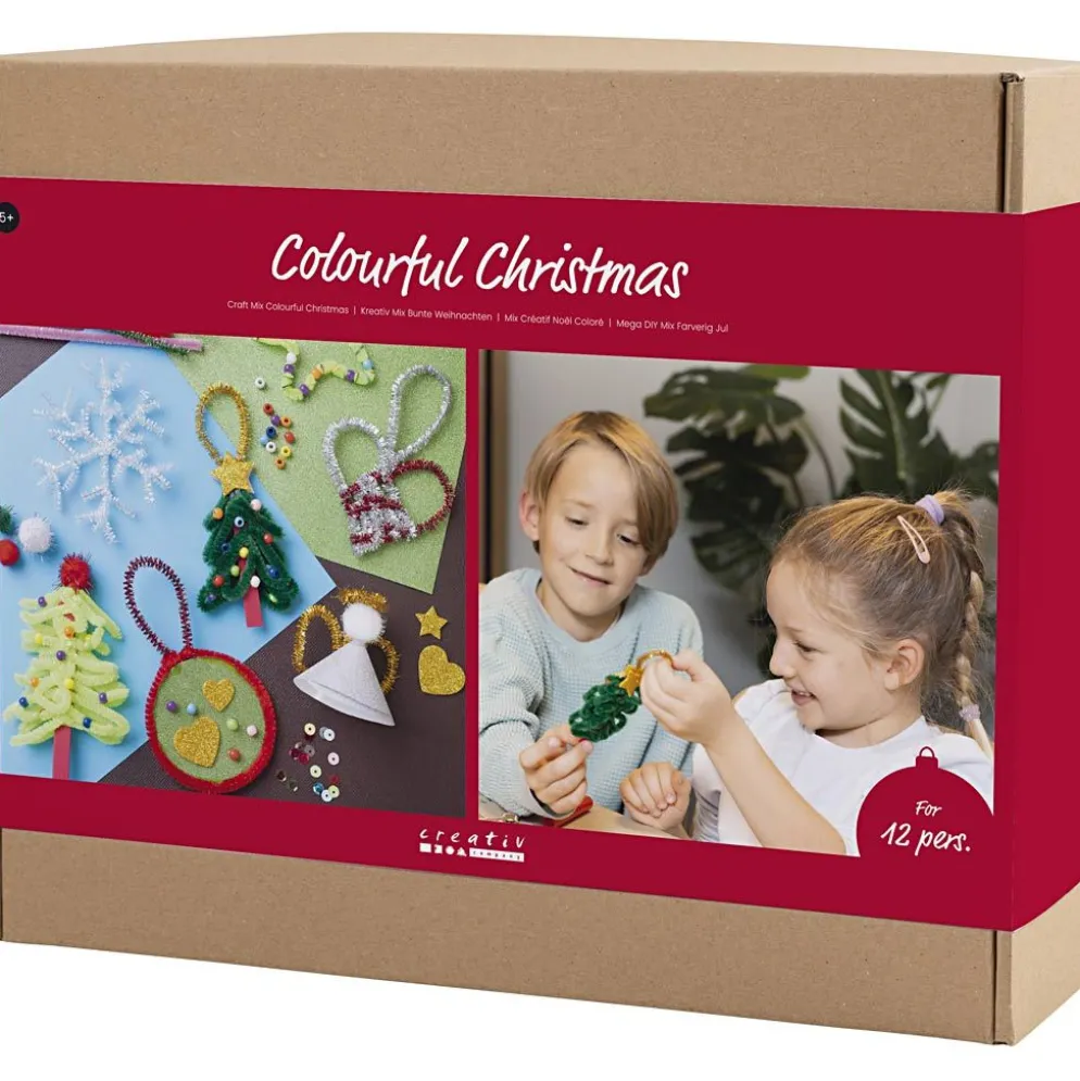 Grupp DIY Kit Färgglad Jul, Julfigurer, mixade färger, 1 förp.
