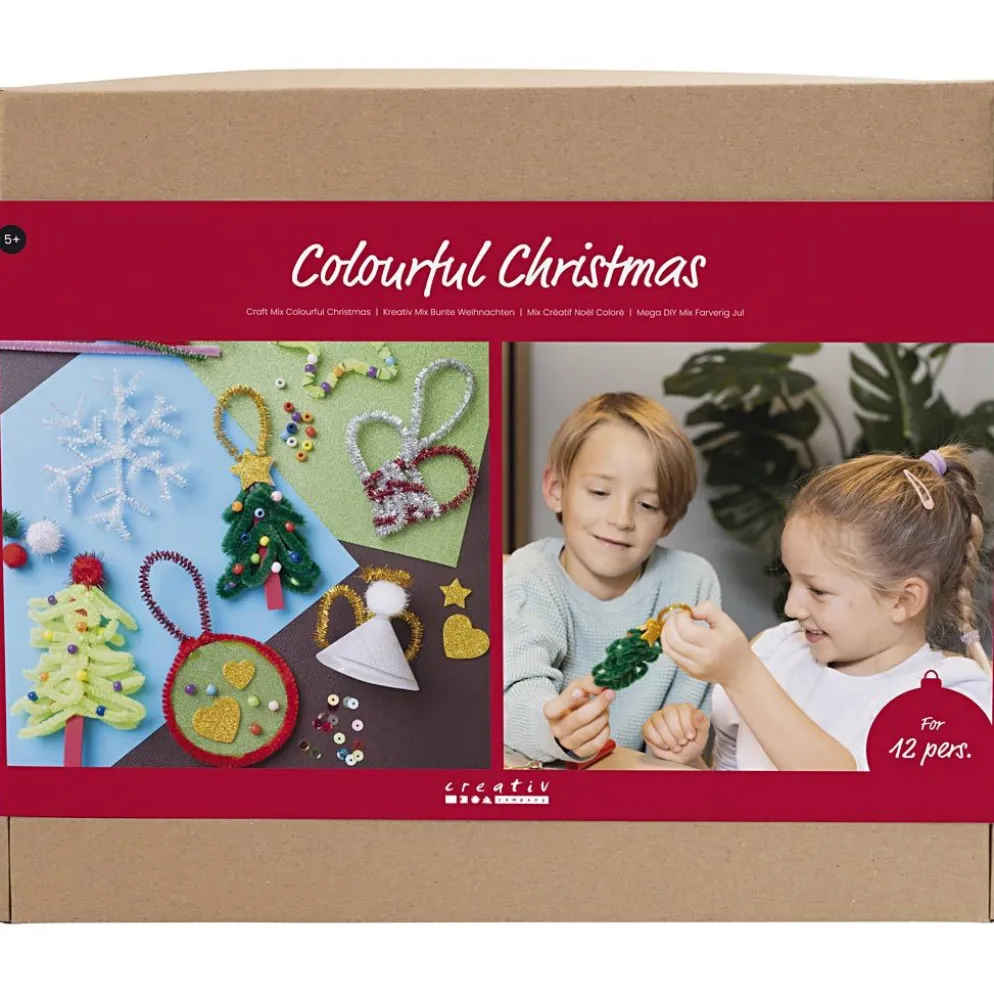 Grupp DIY Kit Färgglad Jul, Julfigurer, mixade färger, 1 förp.