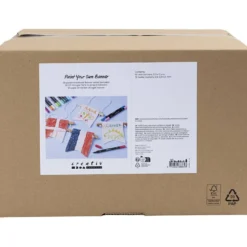 Grupp DIY Kit Måla din egen banderoll, stl. 10,5x12 cm, spets 2,3+3,6 mm, mixade färger, 60 st./ 1 förp.