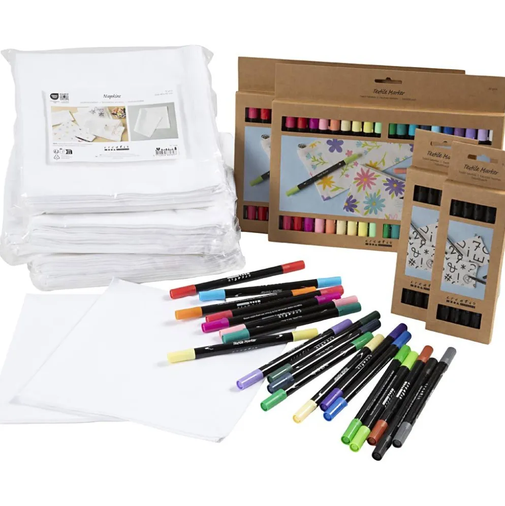 Grupp DIY Kit Måla din egen bordstablett, stl. 42x42 cm, spets 2,3+3,6 mm, mixade färger, 60 st./ 1 förp.