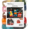 Grupp DIY Kit nålfiltning, mixade färger, 1 set