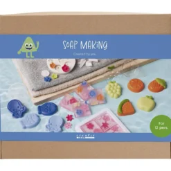 Grupp DIY Kit Tvåltillverkning, blå, grön, orange, rosa, 1 förp.