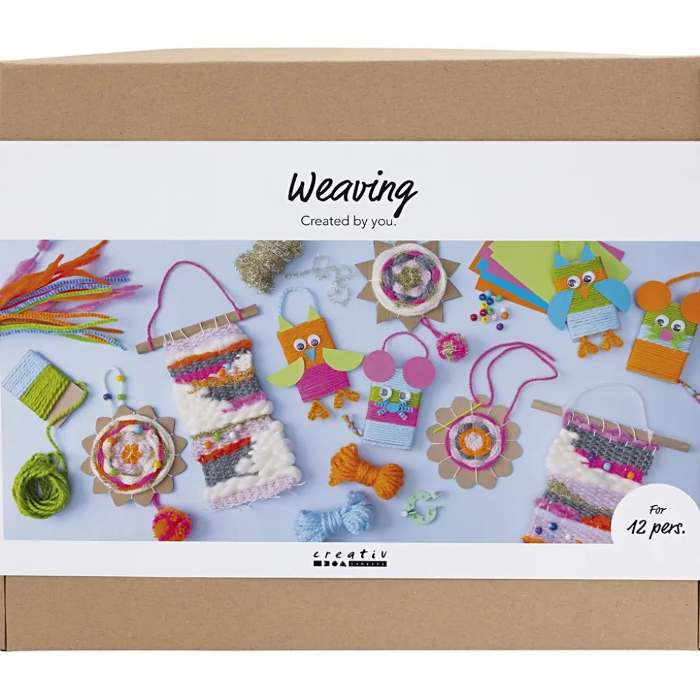 Grupp DIY Kit Vävning, Väggdekorationer, upphängningar, ugglor, mus, mixade färger, 1 förp.