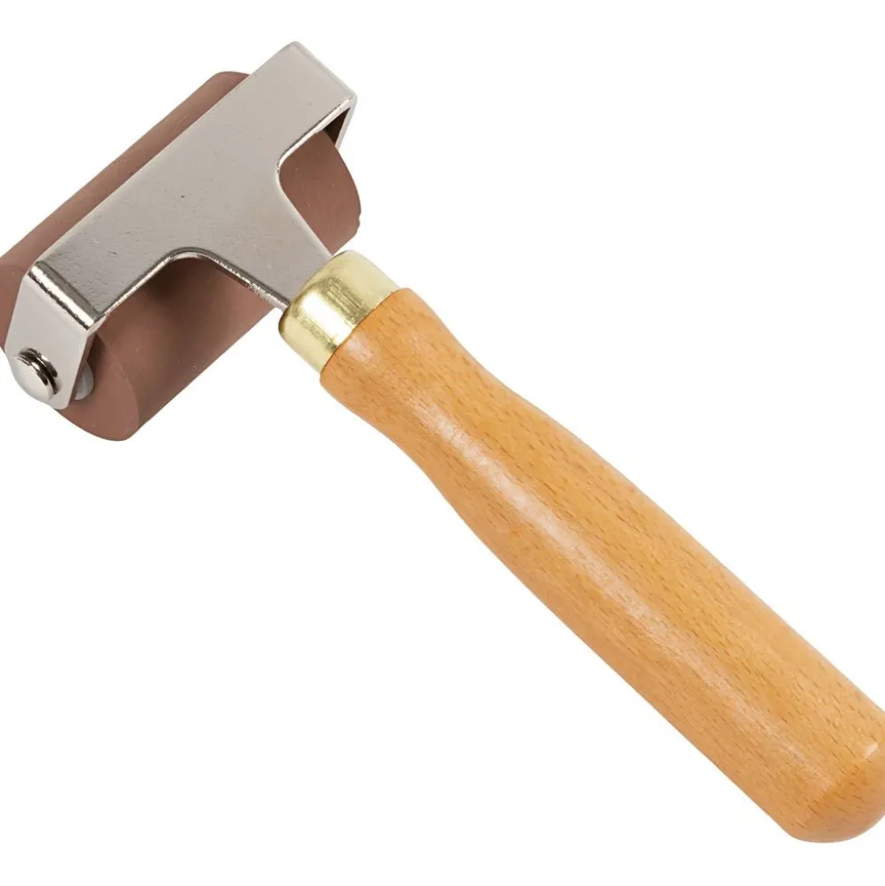 Gummiroller/linoleumroller, Dia. 3 cm, B: 4,90 cm, 1 st.