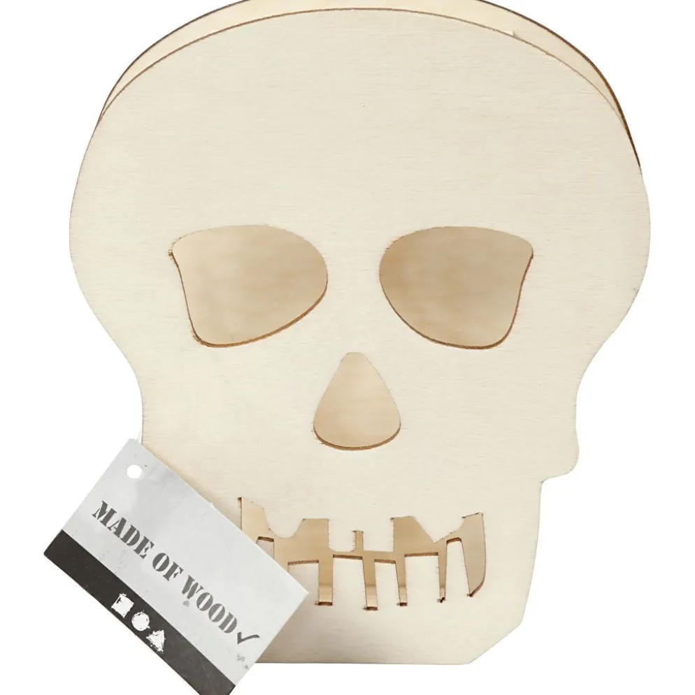 Halloweenfigur, Döskalle, H: 13,5 cm, D: 3 cm, B: 11,5 cm, 1 st.