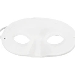 Halvmaske, H: 9,5 cm, B: 18,5 cm, vit, 10 st./ 1 förp.