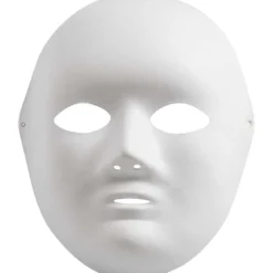 Helmask av papp, H: 22 cm, B: 17 cm, vit, 10 st./ 1 förp.