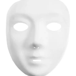 Helmasker, H: 17,5 cm, B: 14 cm, vit, 1 st.