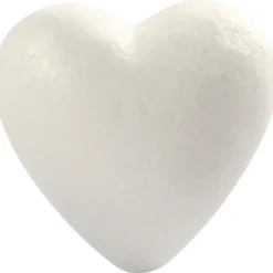 Hjärtan, H: 8 cm, D: 4,5 cm, B: 8 cm, vit, 5 st./ 1 förp.