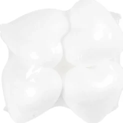Hjärtan, H: 8 cm, D: 4,5 cm, B: 8 cm, vit, 5 st./ 1 förp.