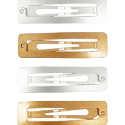 Hårspänne , L: 58 mm, B: 16 mm, guld, silver, 4 st./ 1 förp.