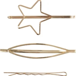 Hårspännen, L: 70 mm, B: 32 mm, förgylld, 3 st./ 1 förp.