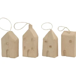 Hus, H: 9,5-12 cm, L: 5,5-6,5 cm, B: 3 cm, 4 st./ 1 förp.