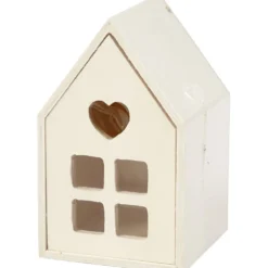 Hus med låda, H: 10,8 cm, D: 6,8 cm, B: 6,8 cm, 1 st.